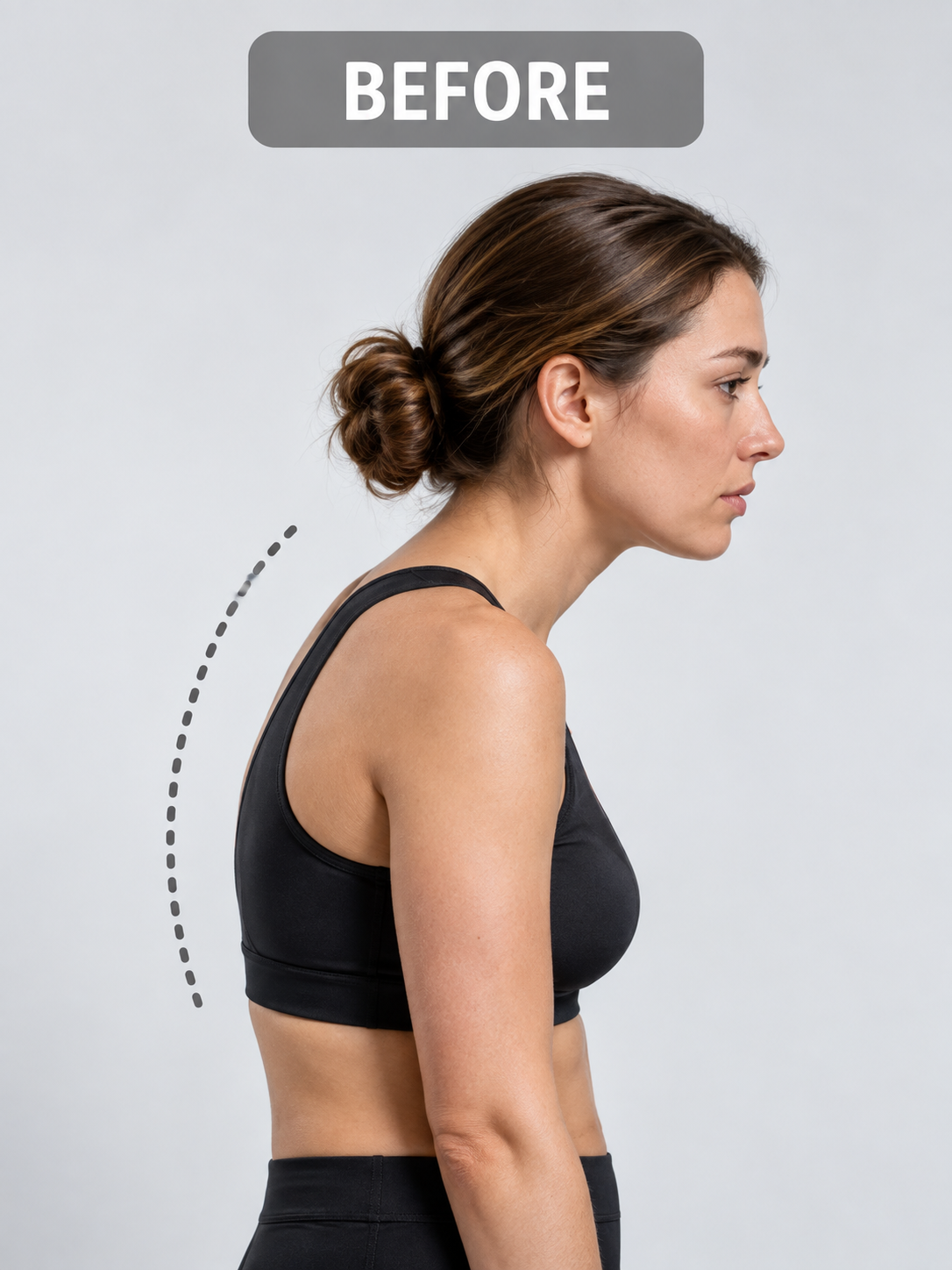 Before posture support bra