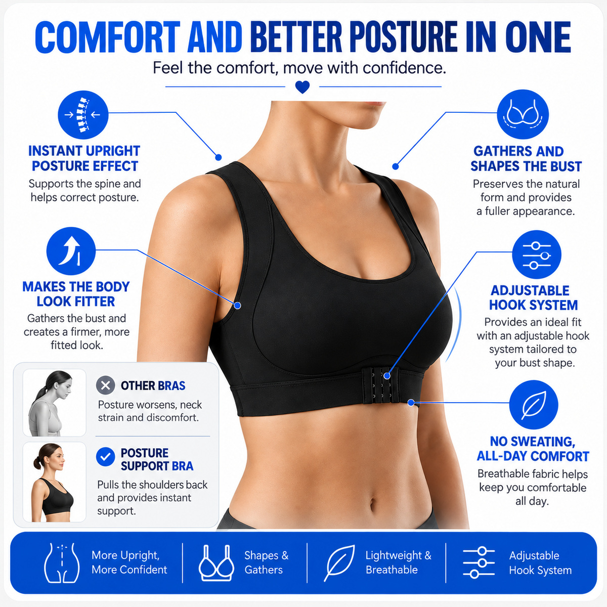 Posture-Correcting Bra